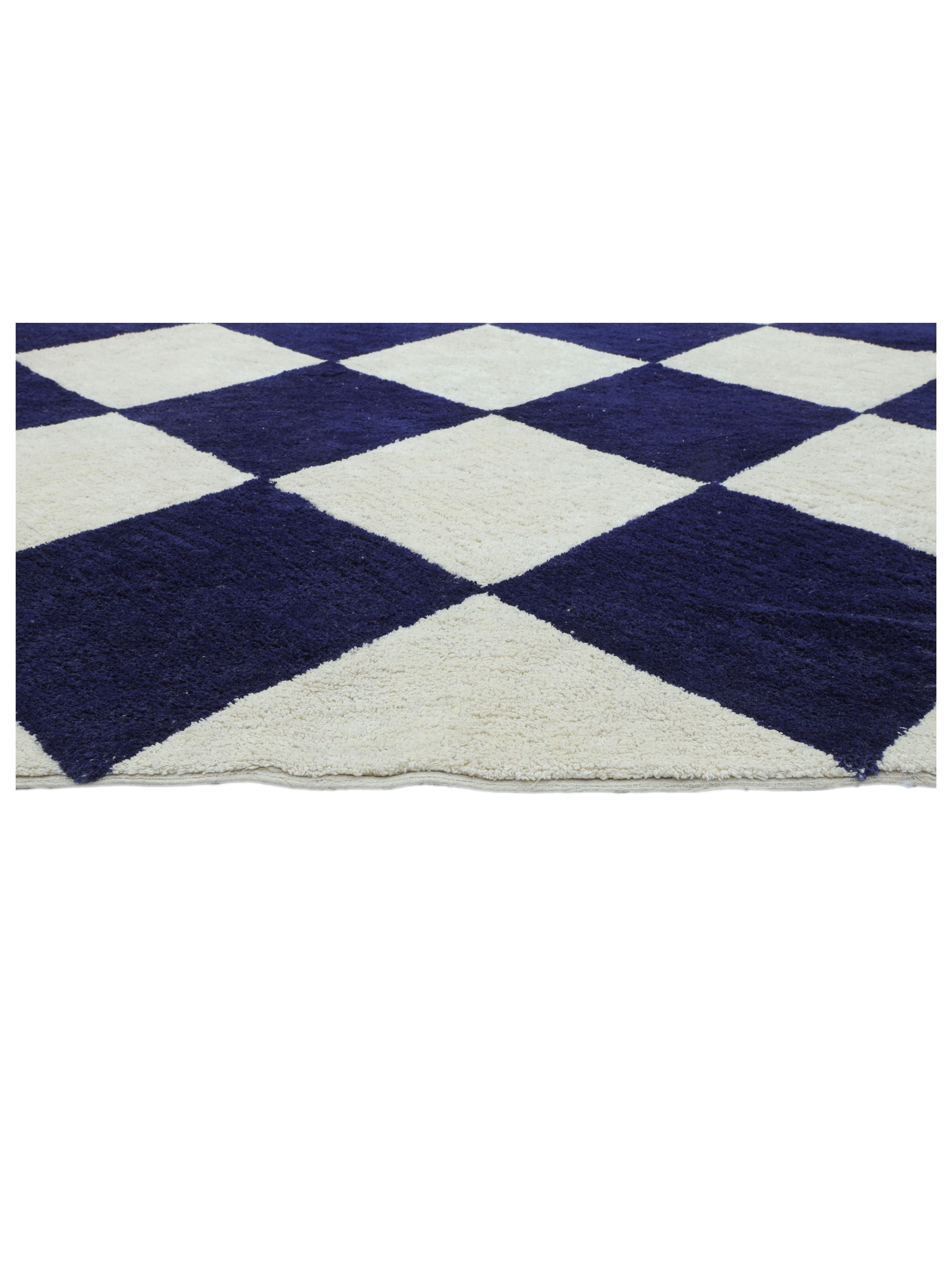Dark Blue Checker Rug LAST PIECE - 160x230cm