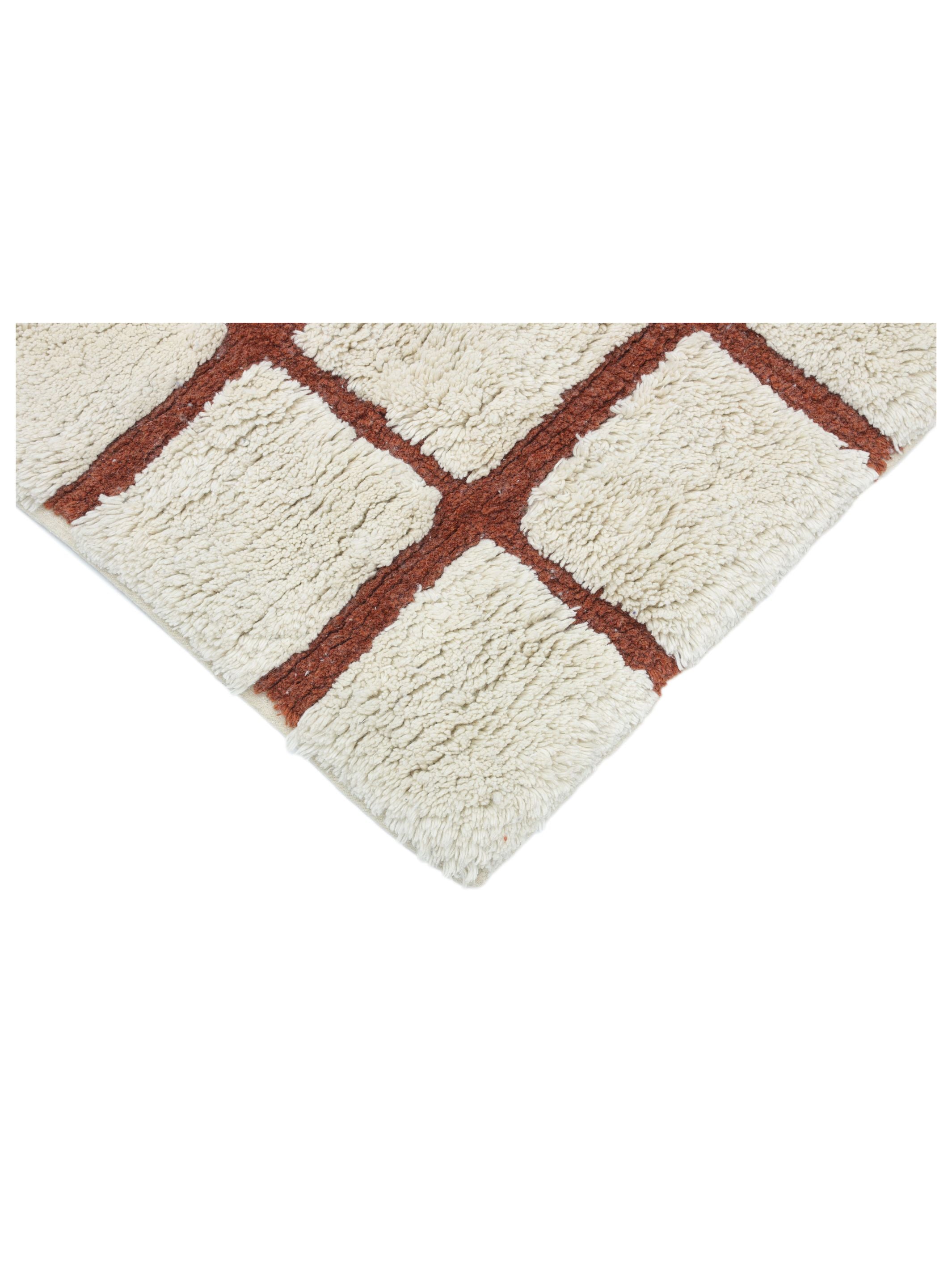 Rust Brown Grid Rug LAST PIECE - 160x230cm