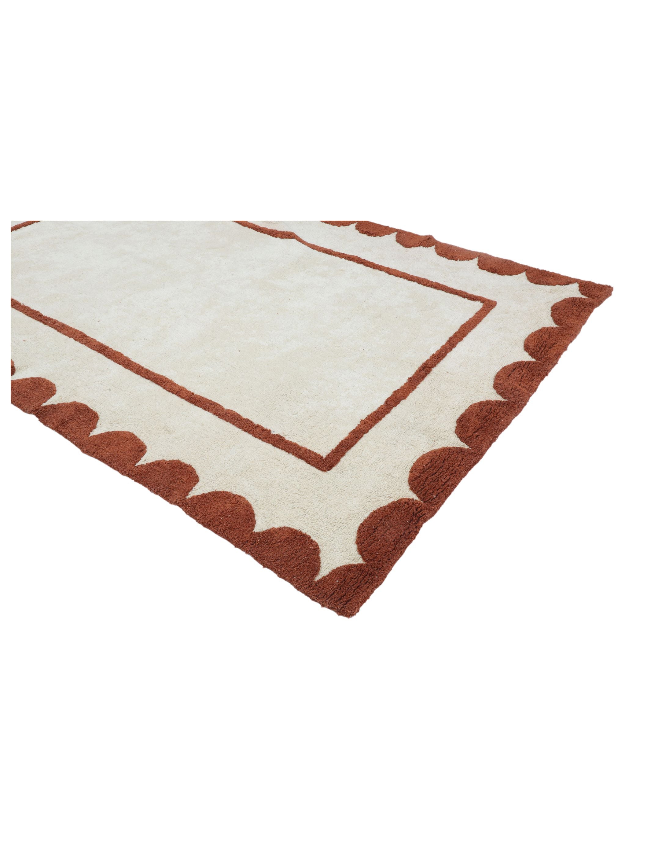 Scallop Rug - Rust