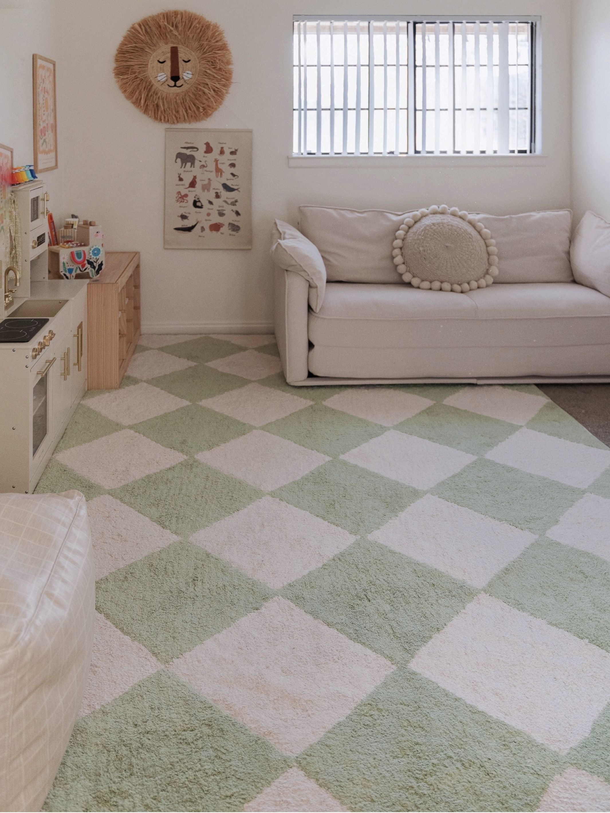Checker Rug - Sage