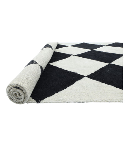 Black Checker Rug