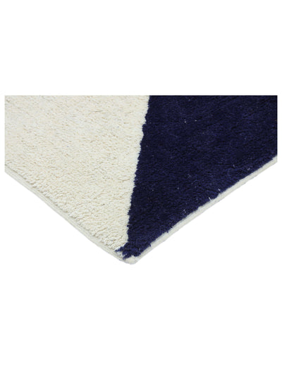 Dark Blue Checker Rug LAST PIECE - 160x230cm