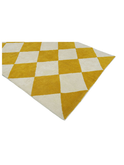 Mustard Yellow Checker Rug