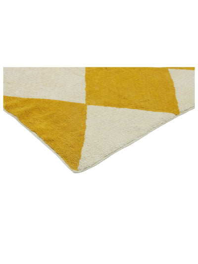 Mustard Yellow Checker Rug