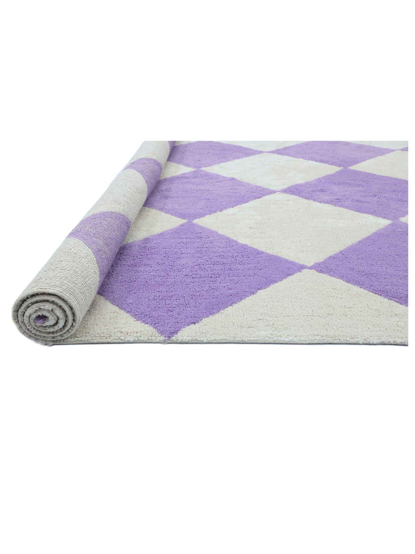 Lavender Purple Checker Rug