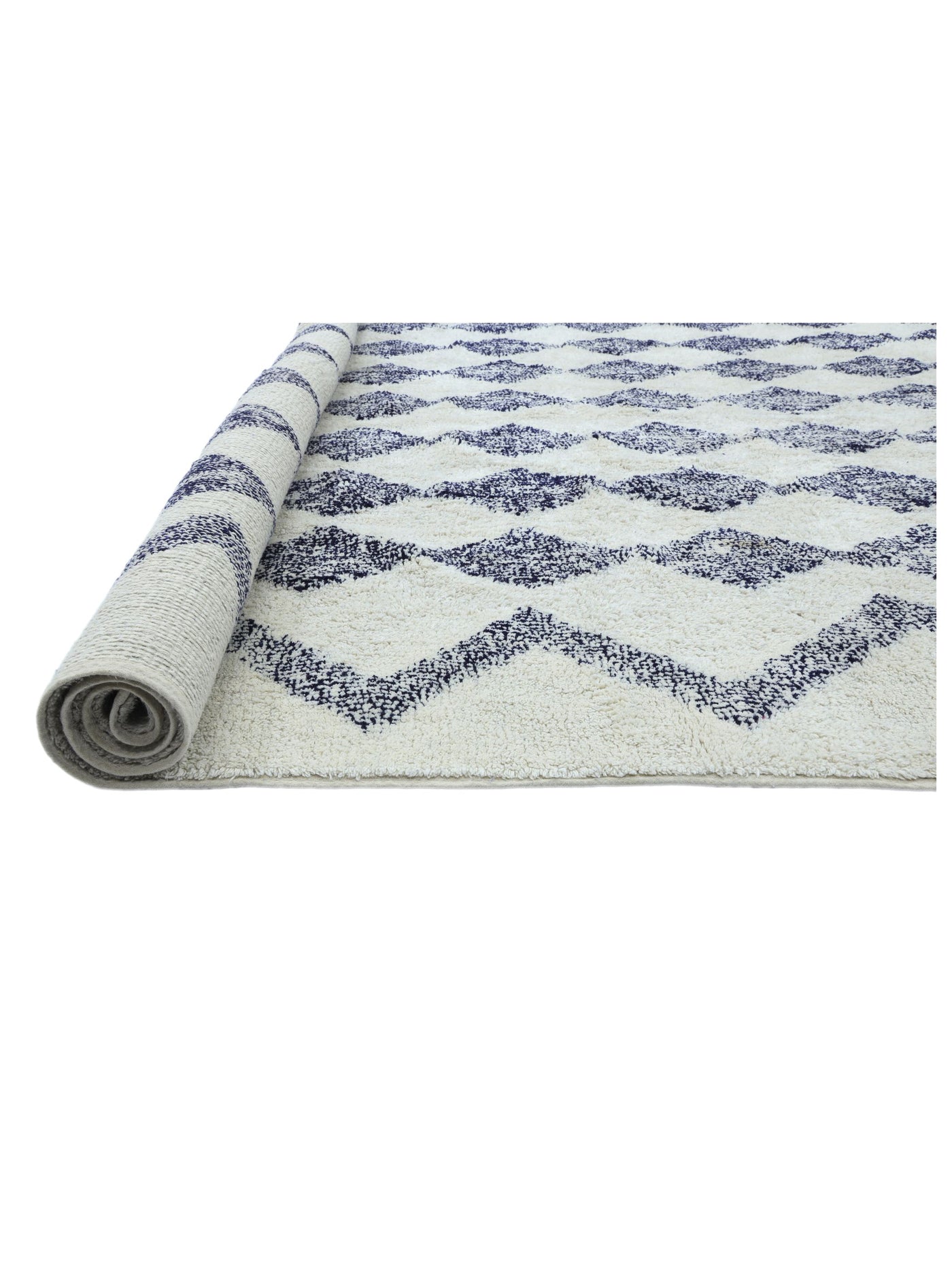 Dark Blue Diamond Rug