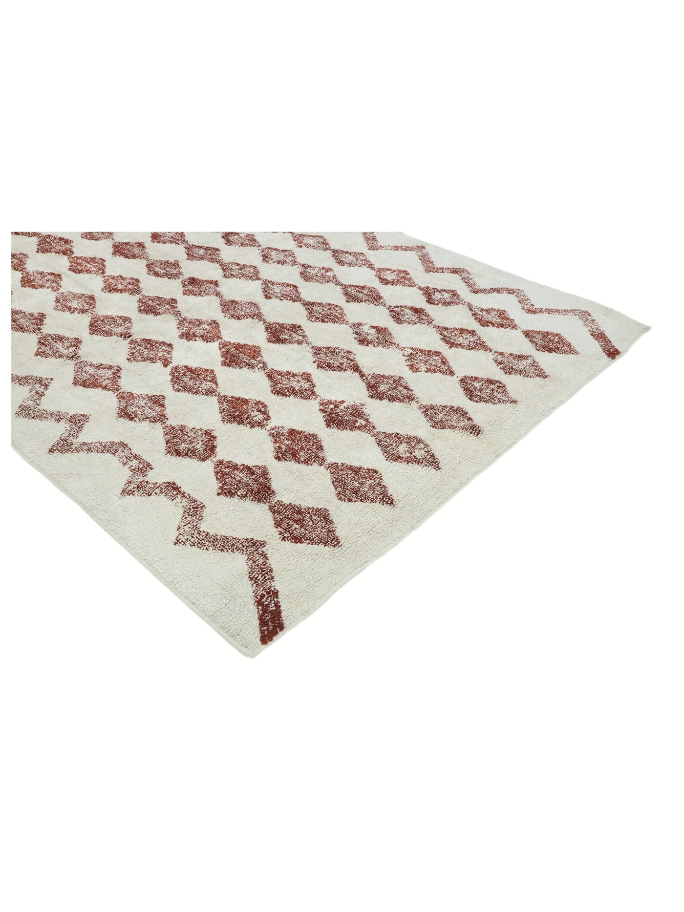 Rust Brown Diamond Rug