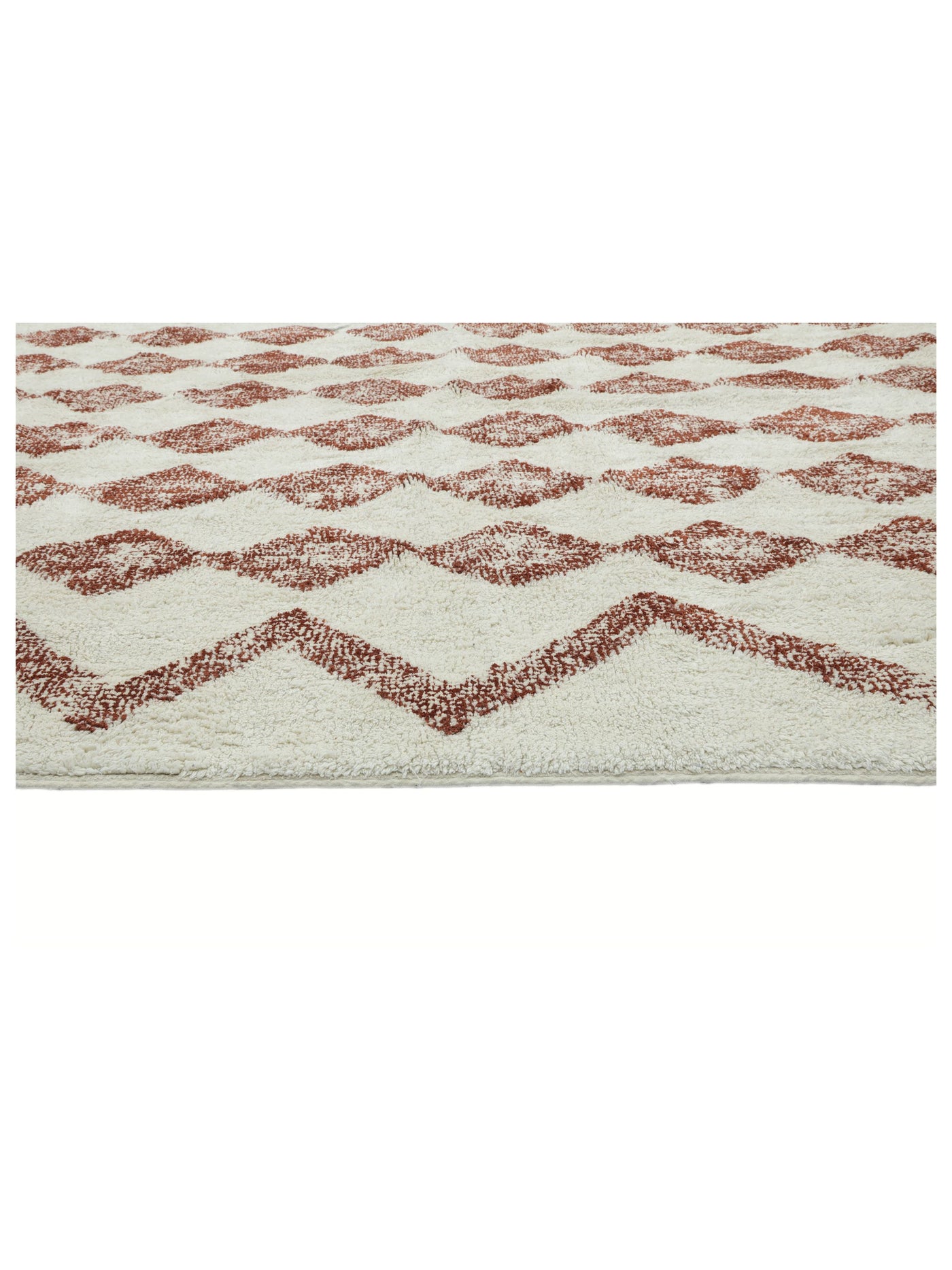 Rust Brown Diamond Rug