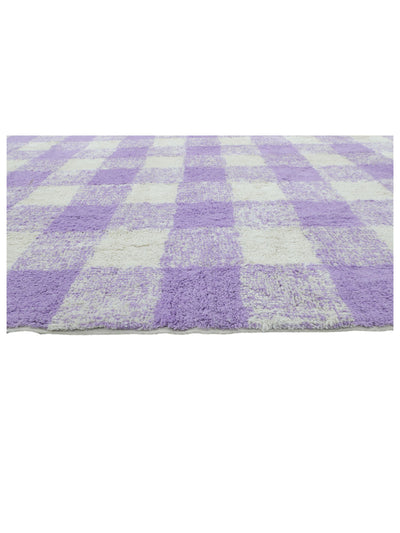 Lavender Purple Gingham Rug