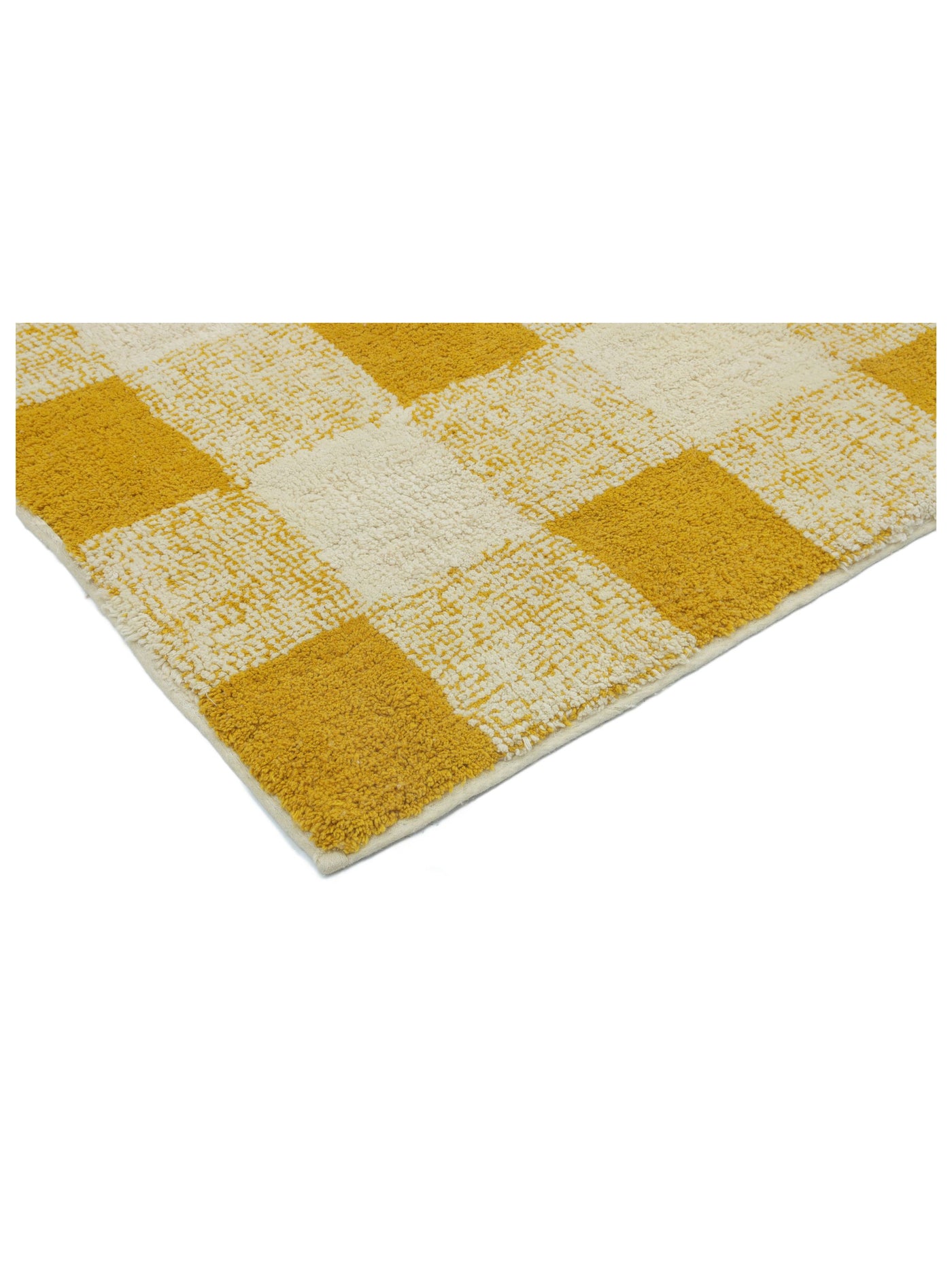 Mustard Yellow Gingham Rug