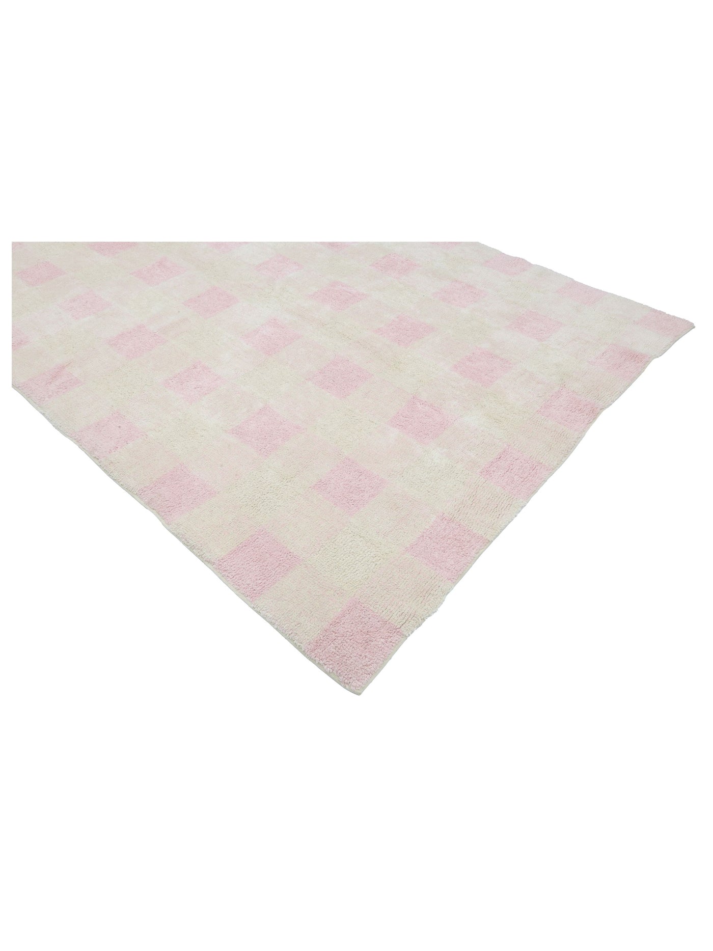 Soft Pink Gingham Rug