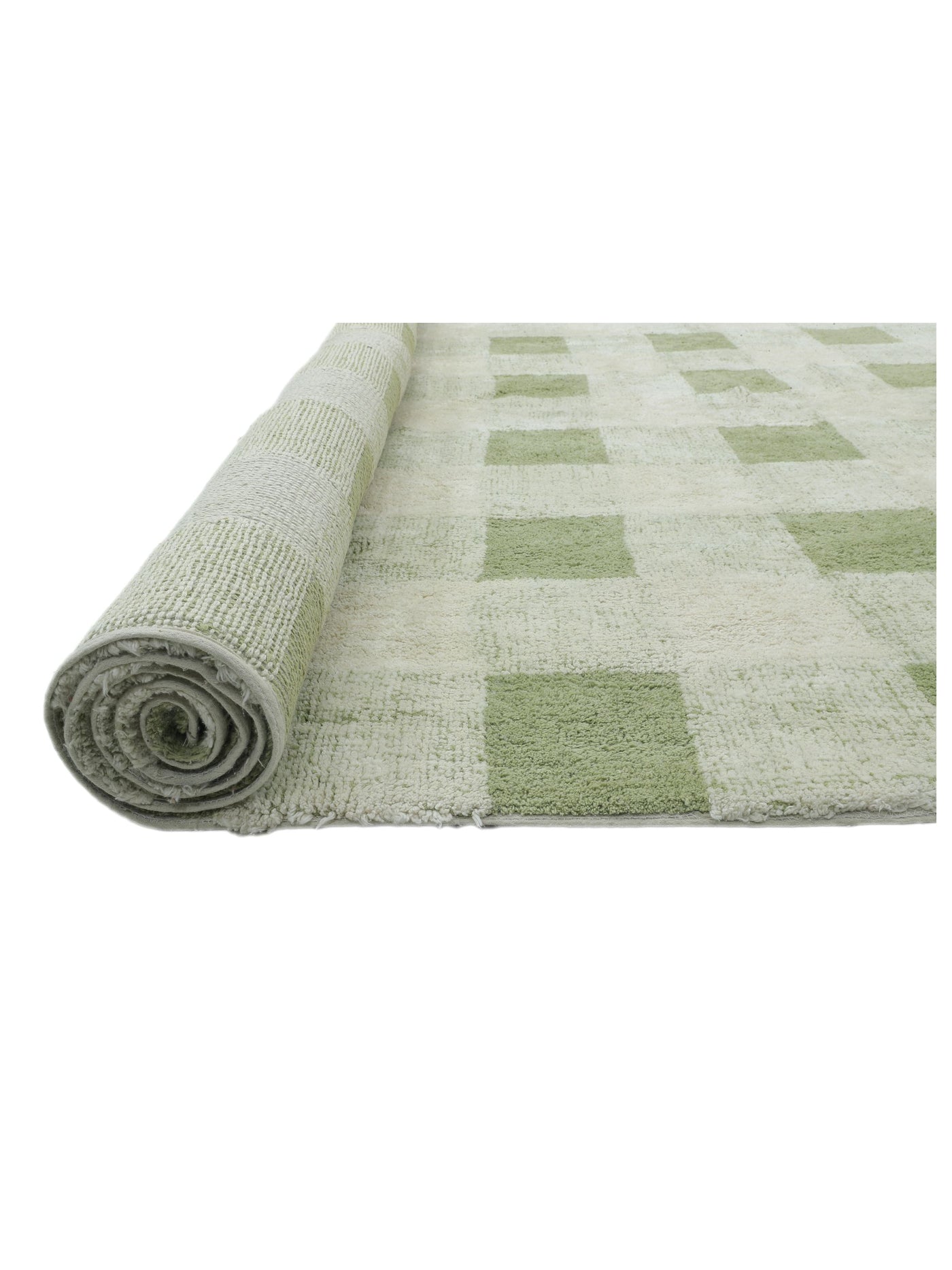 Sage Green Gingham Rug