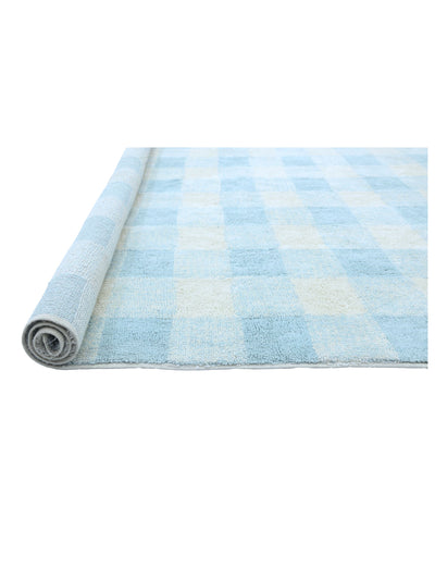 Sky Blue Gingham Rug