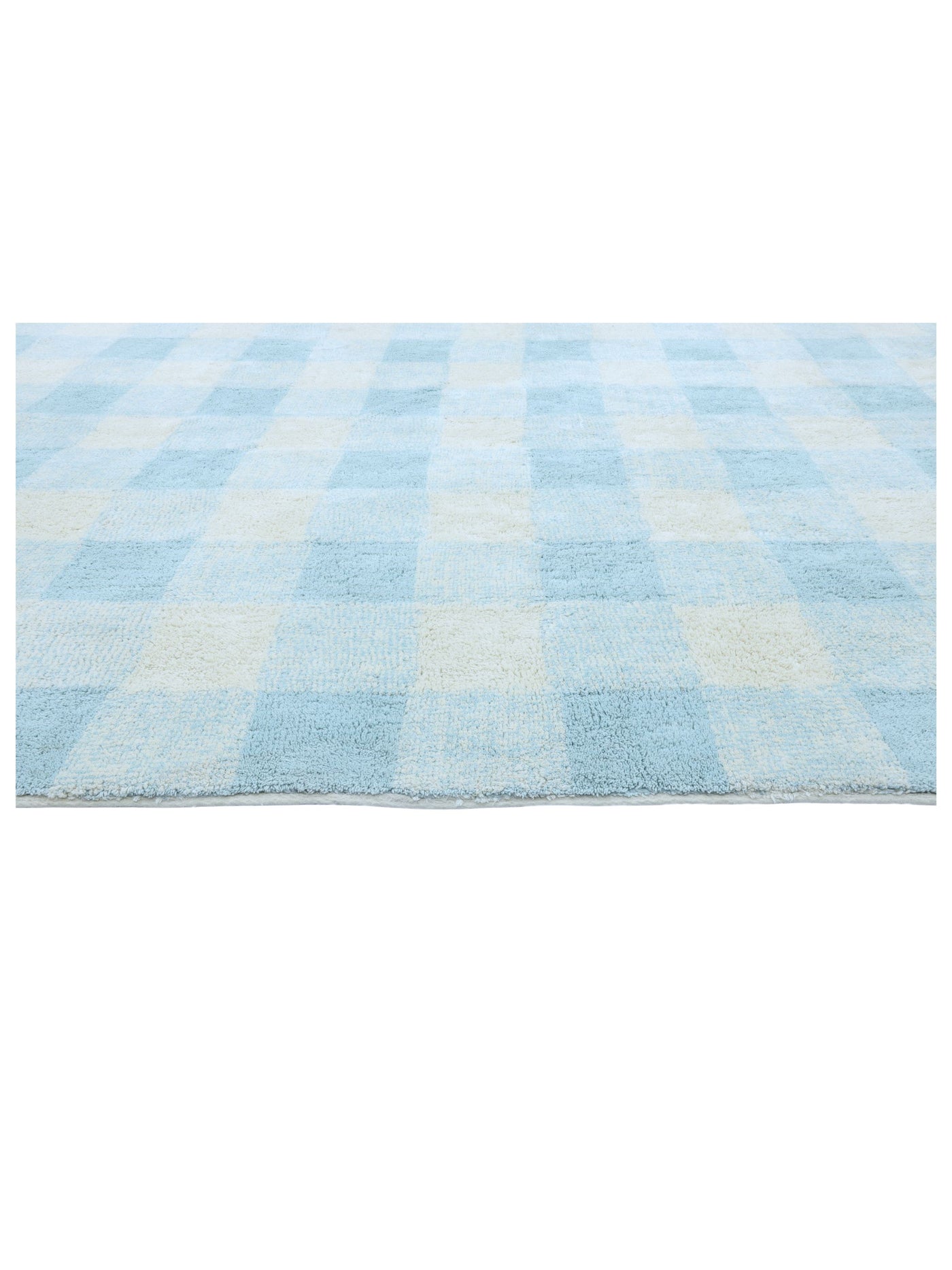 Sky Blue Gingham Rug