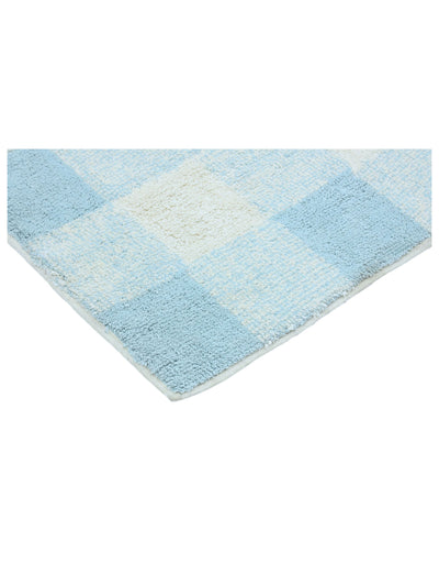 Sky Blue Gingham Rug