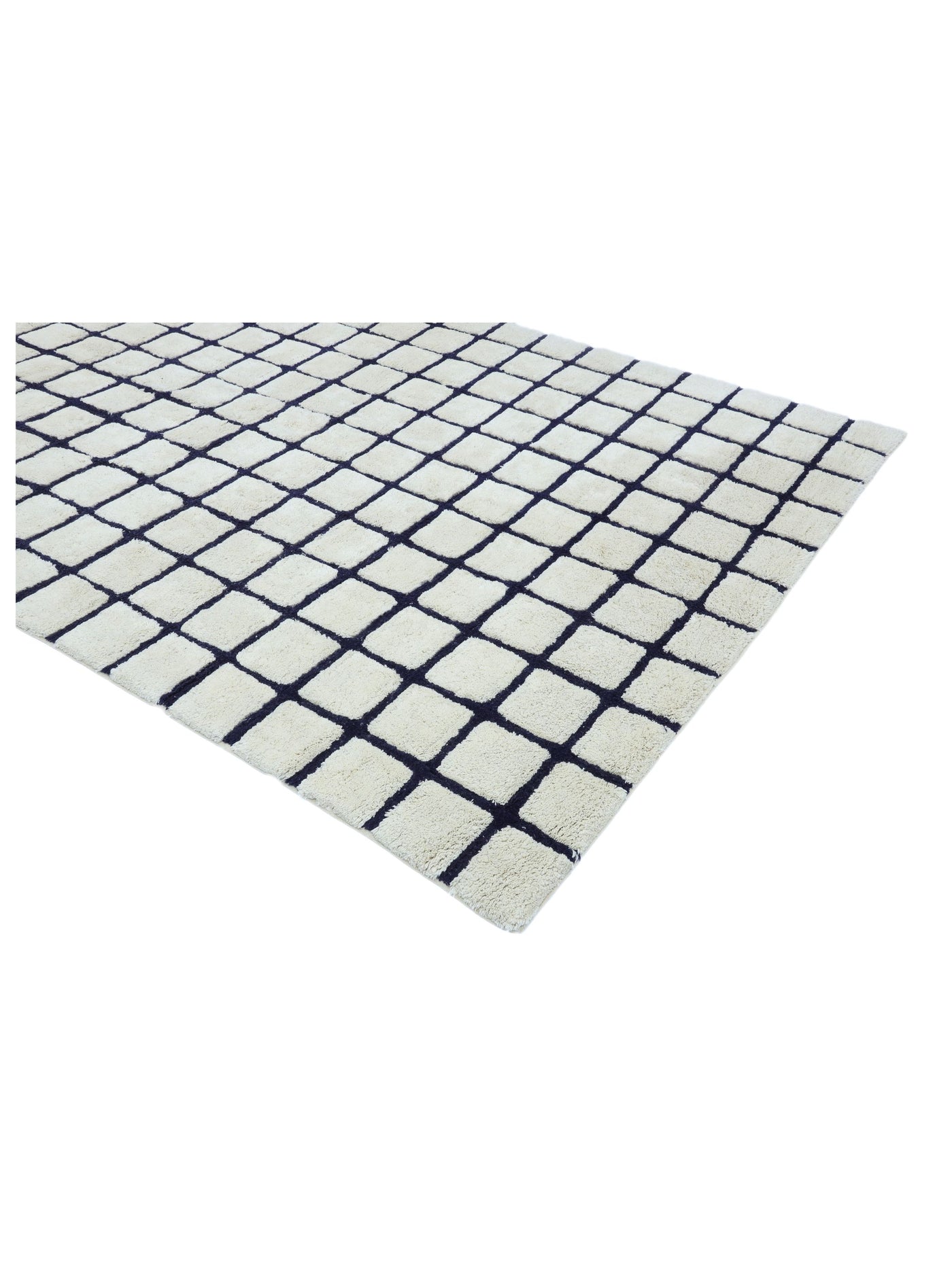 Dark Blue Grid Rug LAST PIECE - 160x230cm
