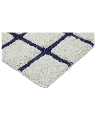 Dark Blue Grid Rug LAST PIECE - 160x230cm