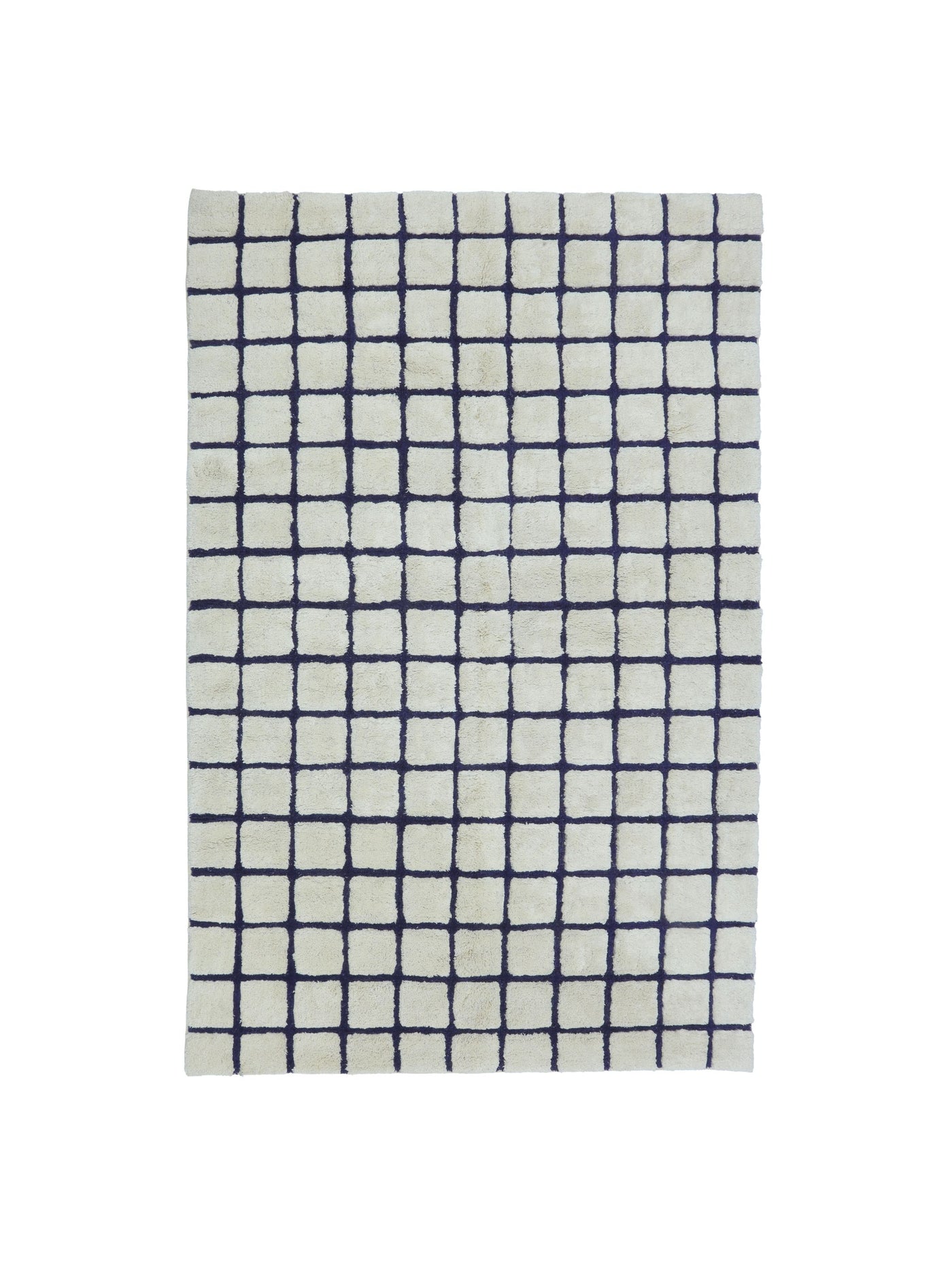 Dark Blue Grid Rug LAST PIECE - 160x230cm