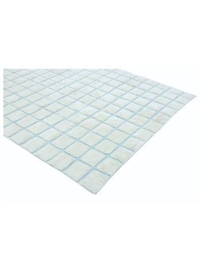 Sky Blue Grid Rug