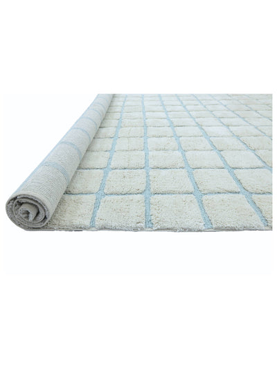 Sky Blue Grid Rug