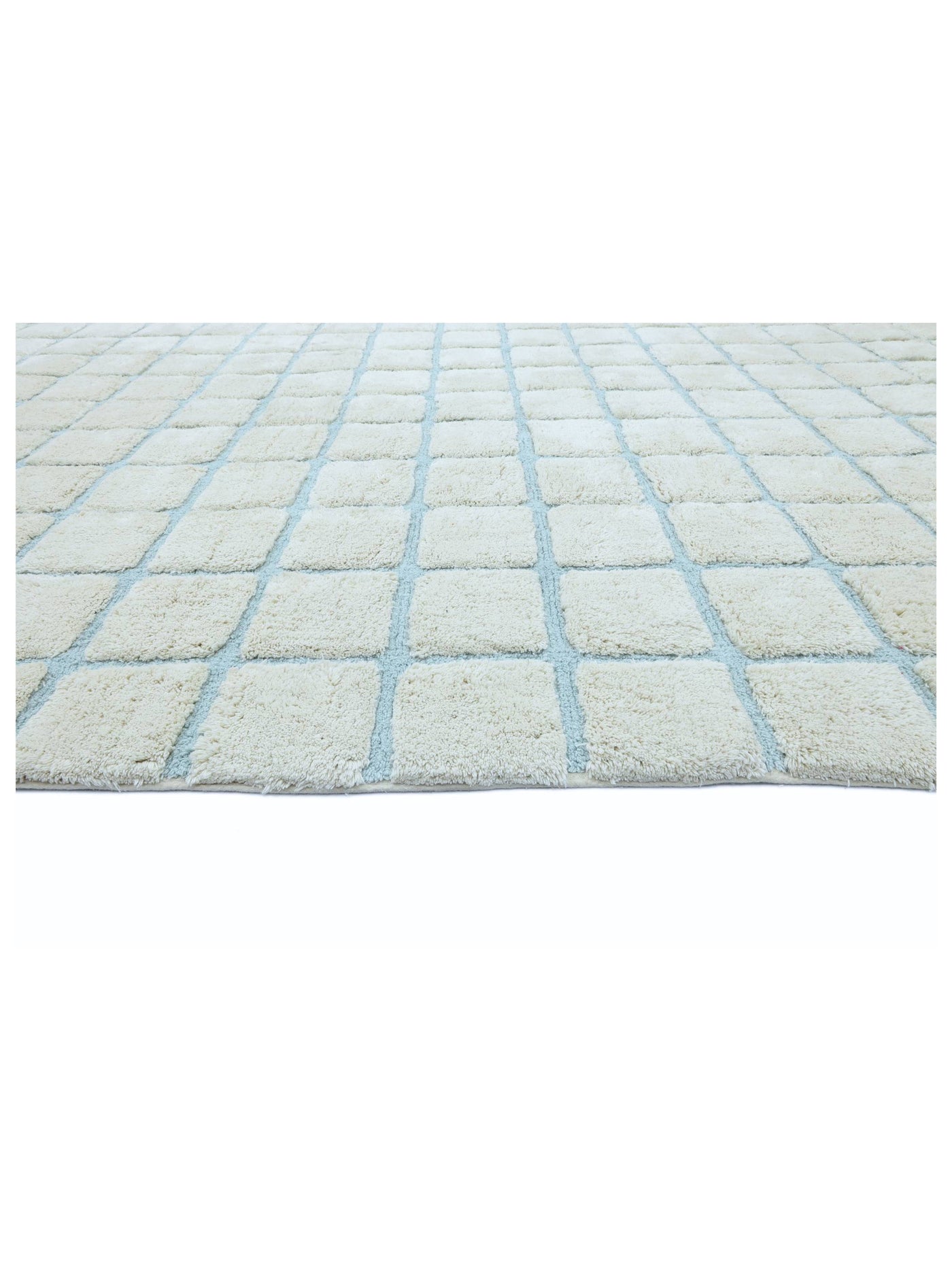 Sky Blue Grid Rug