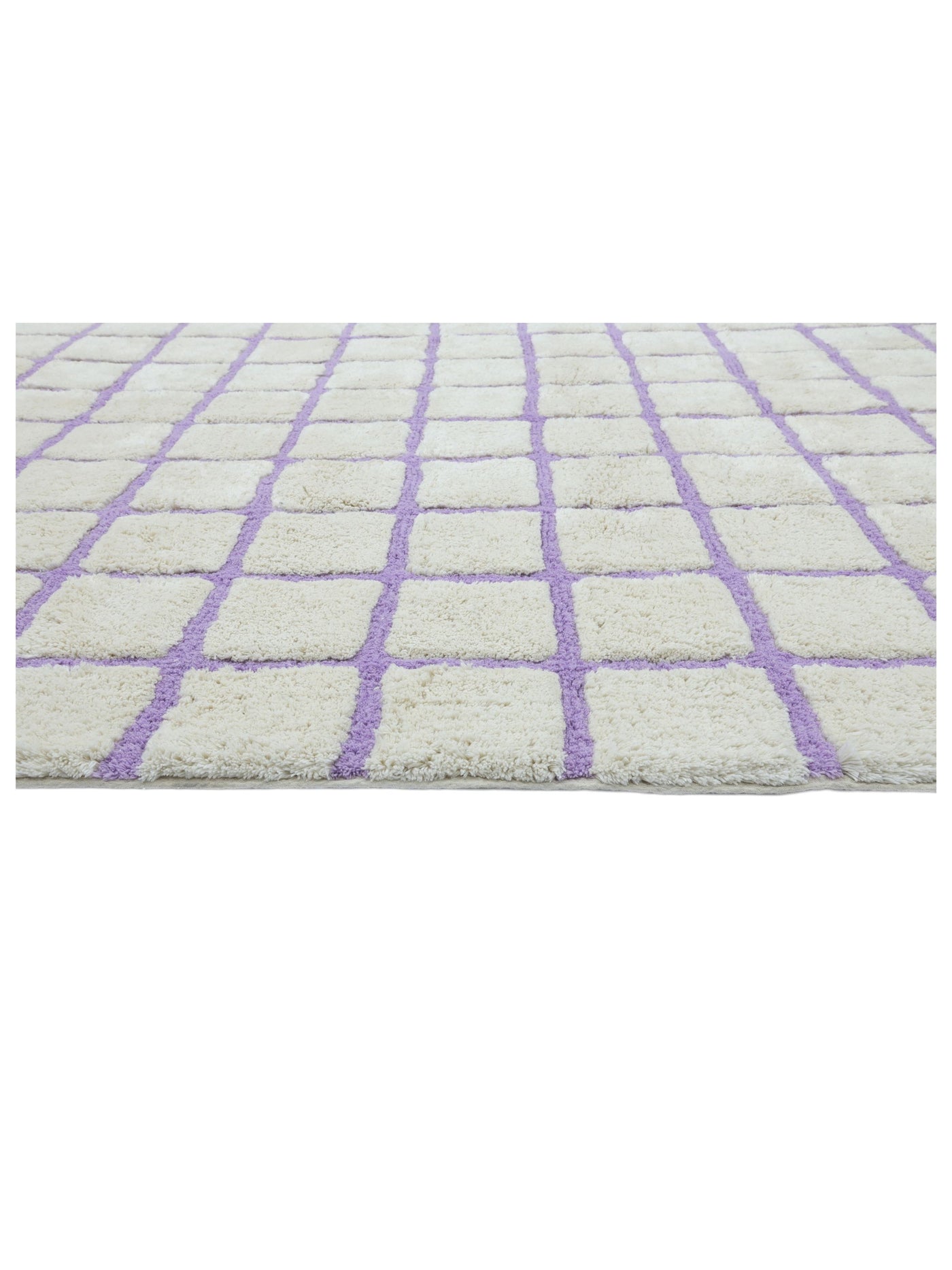 Lavender Purple Grid Rug