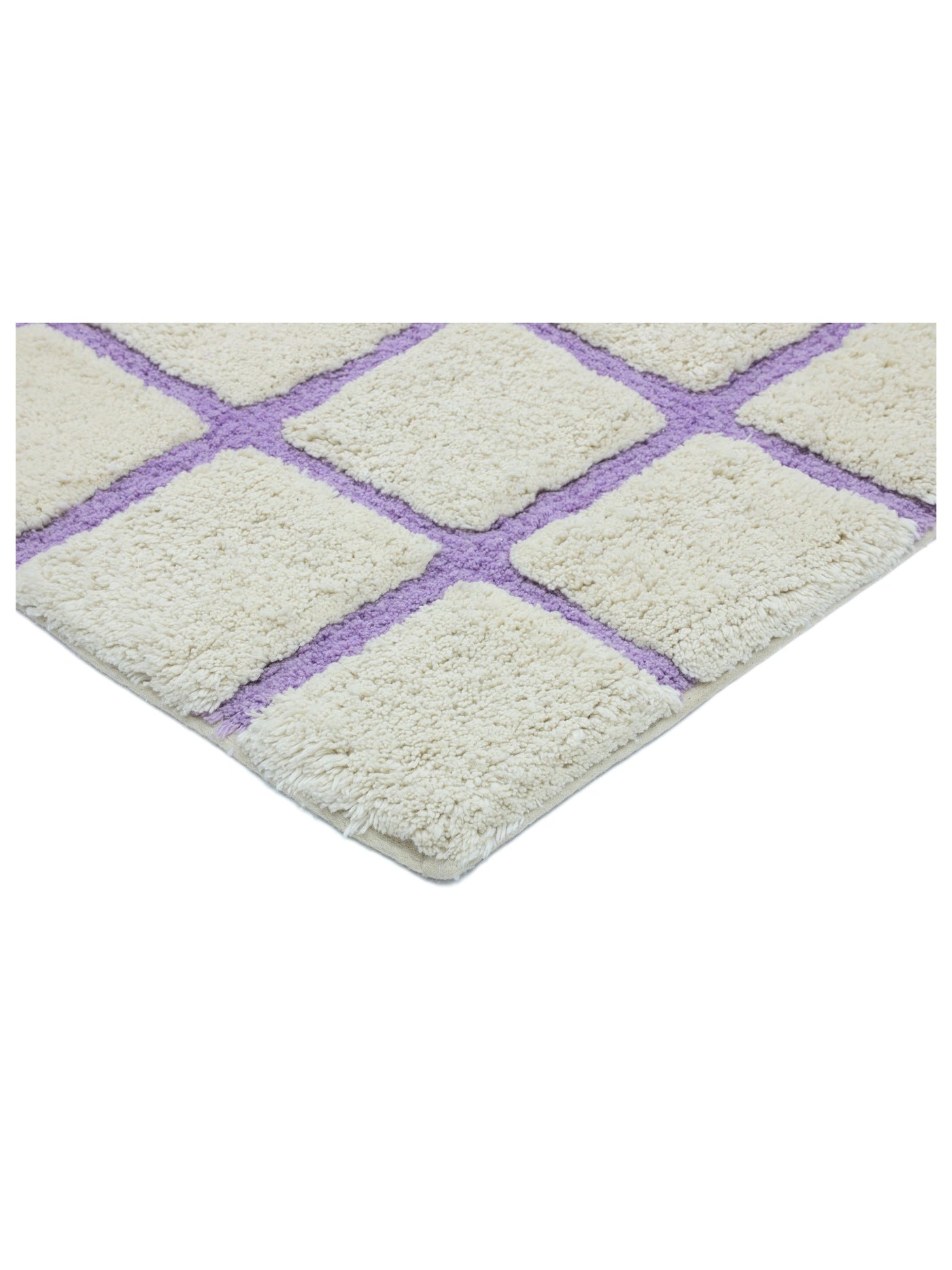 Lavender Purple Grid Rug