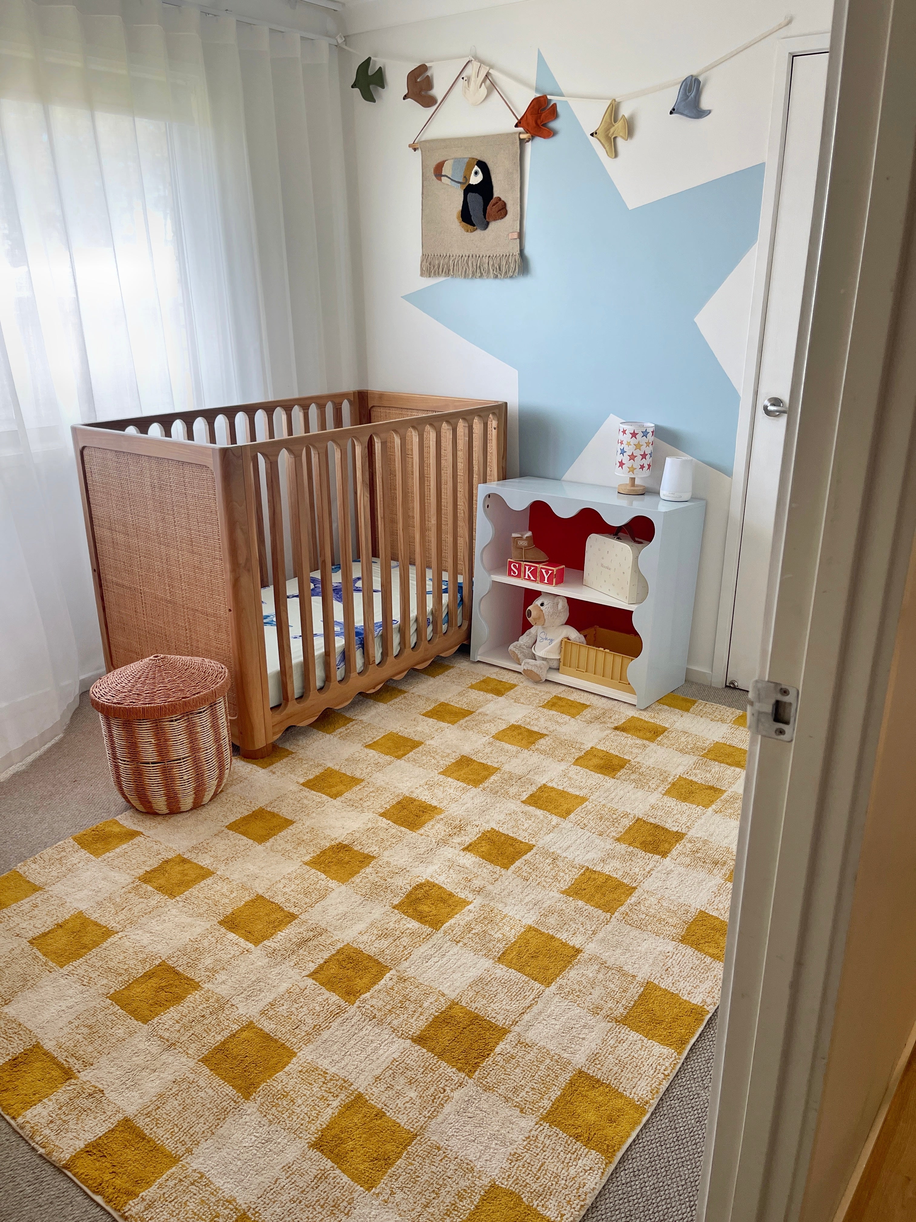 Gingham Rug - Mustard