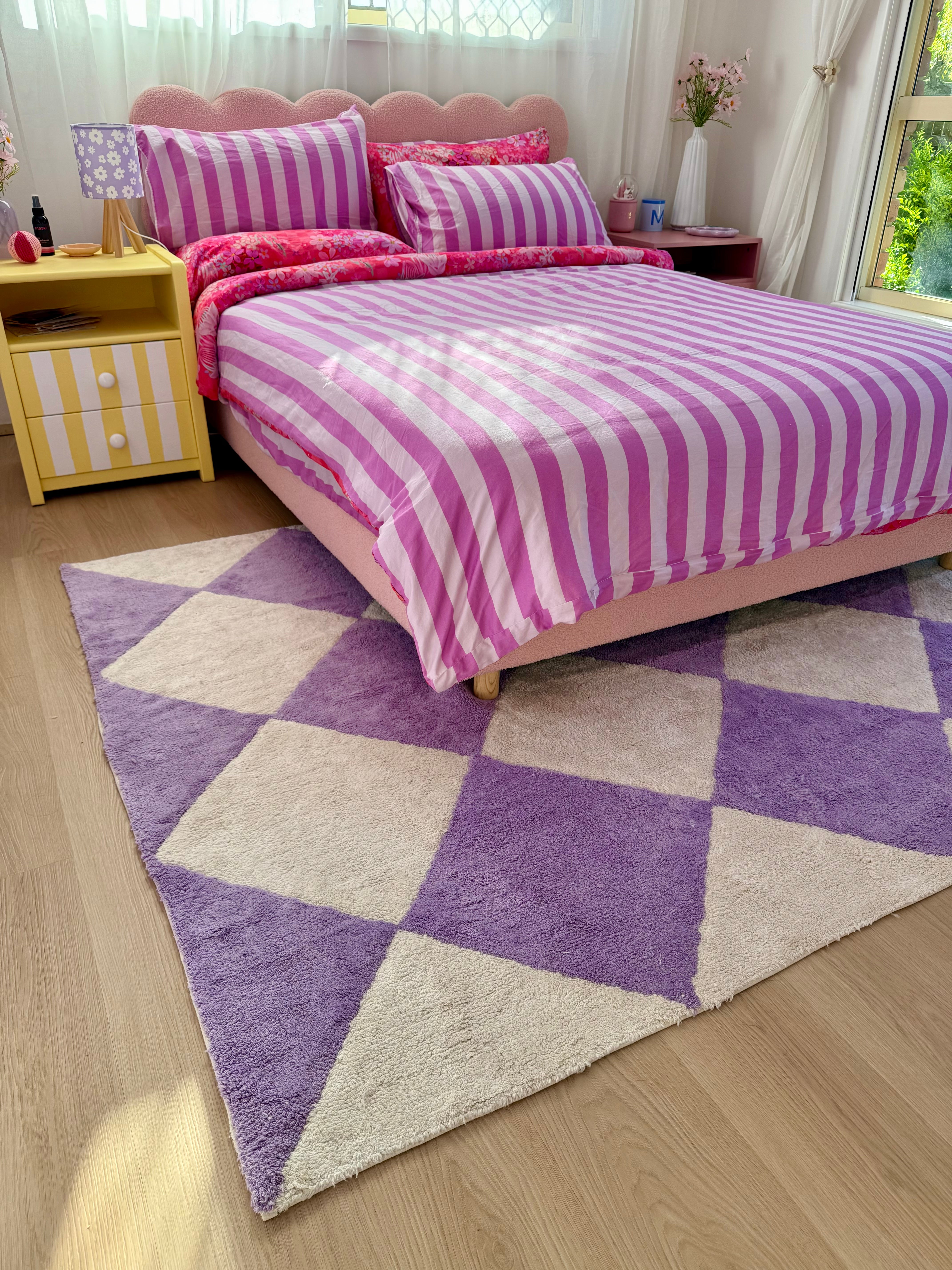 Checker Rug - Lavender