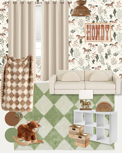 Sage Green Checker Rug