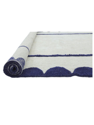 Dark Blue Scallop Rug LAST PIECE - 160x230cm