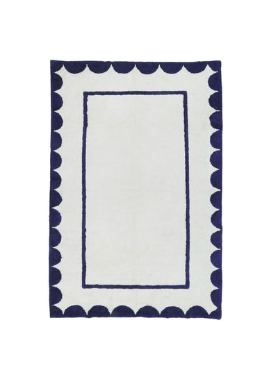 Dark Blue Scallop Rug LAST PIECE - 160x230cm