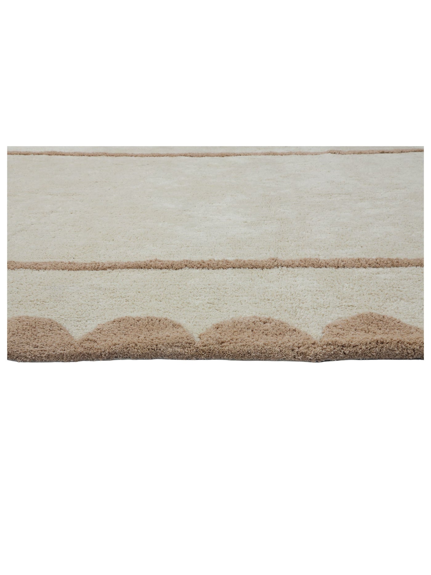 Dusty Coral Scallop Rug