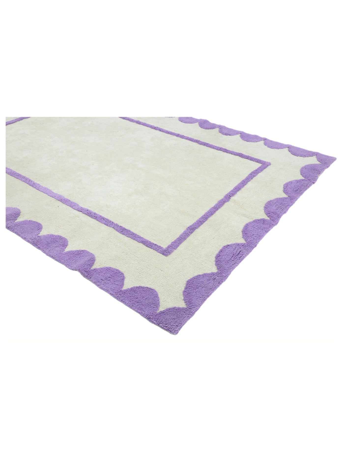 Lavender Purple Scallop Rug