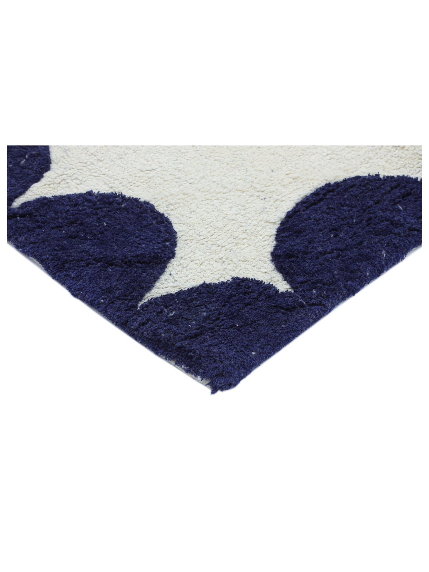 Dark Blue Scallop Rug