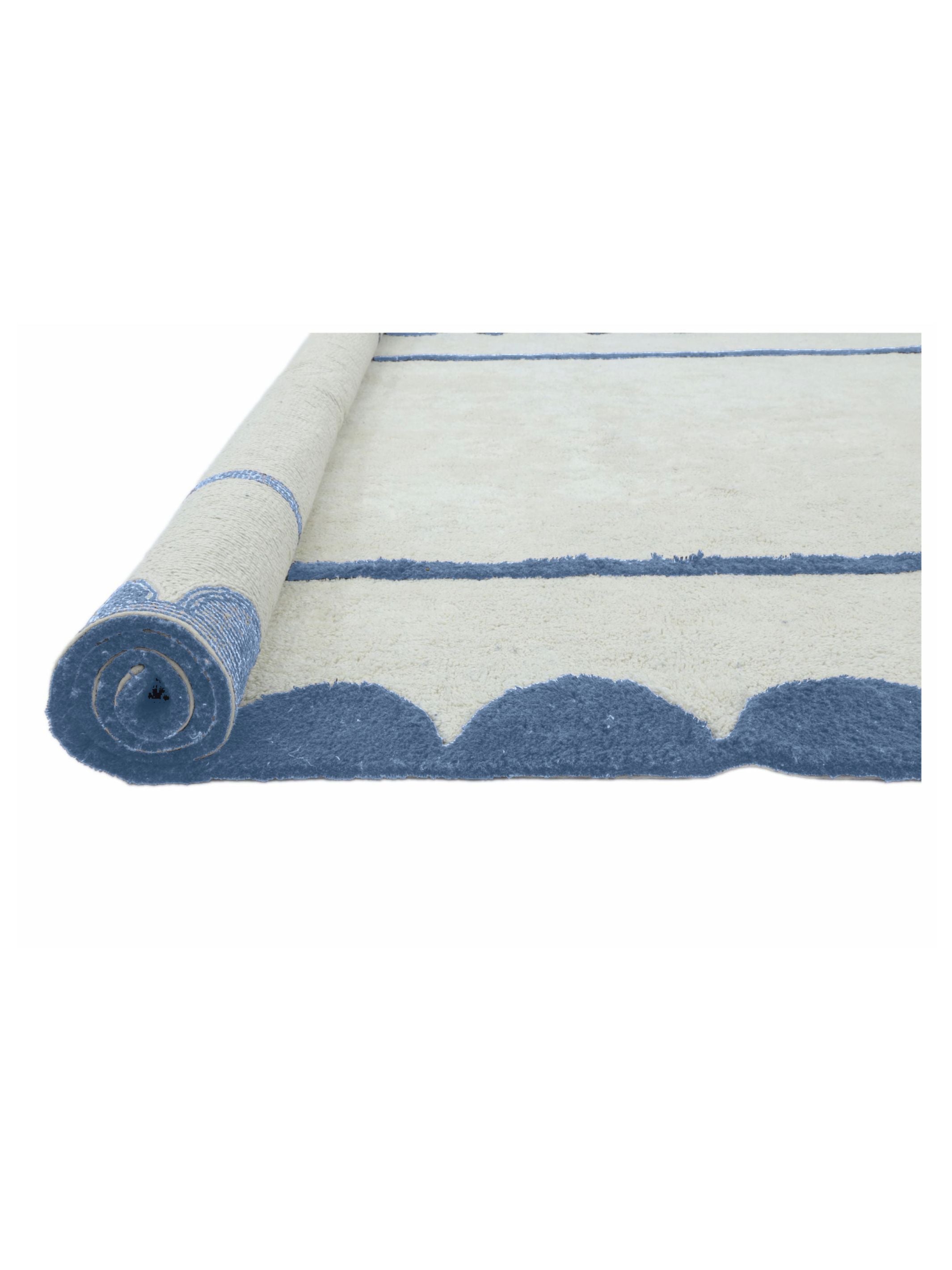 Dusty Blue Scallop Rug