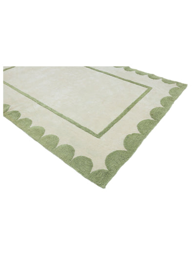 Sage Green Scallop Rug