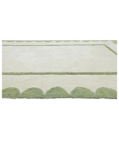 Sage Green Scallop Rug