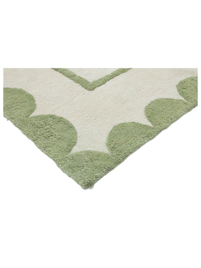 Sage Green Scallop Rug