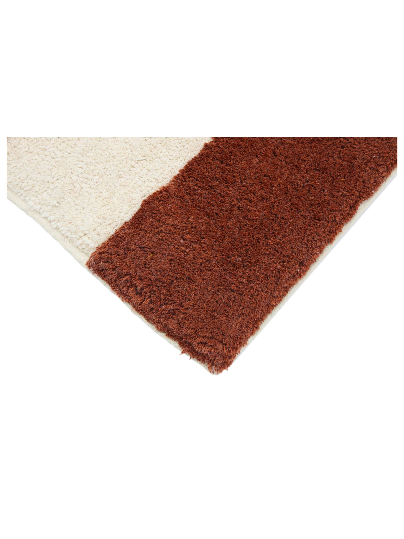 Rust Brown Stripe Rug