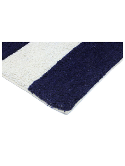 Dark Blue Stripe Rug